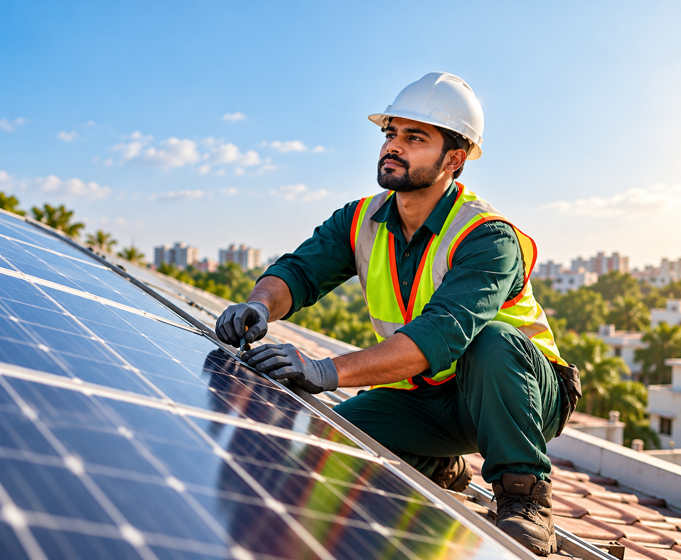 Solar panel installation